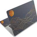 Laptop Decal Sticker Skin Cover, 11.612" 13" 13.3" 14" 15" 15.4" 15.6" Laptop Netbook Vinyl Skin Sticker Cover Art Notebook Protector (2 Wrist Pad Skins), Removable Reusable, Abstract Mountain