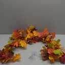 DearHouse 2 Pack Fall Garland Maple Leaf, 5.9Ft/Piece 7 Colors Hanging Vine Garland Artificial Autumn Foliage Garland Thanksgiving Decor for Home Wedding Fireplace Party Christmas (Brown)