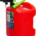 Scepter FSCG552 Fuel Container with Spill Proof Spout with Bonus Spout Extender, Rear Handle Red Gas Can, 5 Gallon
