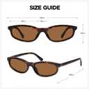 mosanana Retro Cat eye Sunglasses Rectangle Oval Y2k Women 90s Trendy Narrow Small MS52583