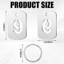 Zonon 1-100 Numbered Metal Tags with Key Rings Hollowed Stainless Steel Number Tags Metal Coat Check Key ID Label for Home, Office Dormitory Cabinet House Lockers(Rectangle)