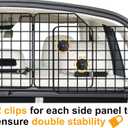 Dog Car Barrier for SUVs, Van, Vehicles, Adjustable Large Pet Barriers, Universal Fit Heavy-Duty Wire Mesh Dog Guard, Pet Divider Gate for Truck Cargo Area, Safety Car Divider, 61.9 Inches