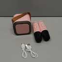 Karaoke Machine for Kids Adults, Portable Bluetooth Mini Karaoke Microphone Singing Speaker with 2 Mic and Light,Toys for All Smartphones,Birthday, Family,Home Party (Pink)