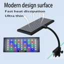 Mini Clip-On Aquarium Light 10W Full Spectrum LED for Nano & Betta Fish Tanks, Timer & 10-Level Dimmer, Freshwater Planted Desk Aquariums 38 Gallons