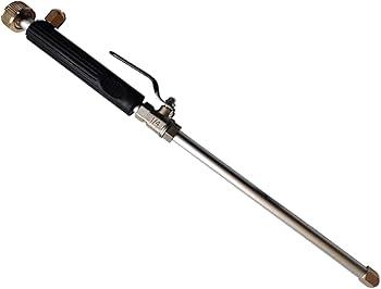 High Pressure Power Washer wand, Hydro Jet Water Hose Nozzle, Watering Sprayer Cleaning Tool, Wand Lance for Gutter Patio Car Pet Window Glass Black
