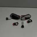 Universal Red Motorcycle Billet Aluminum 7/8" 22 Bar End Side Rear View Mirrors Compatible with Kawasaki Z900 Z1000 Honda Grom Suzuki GSXR
