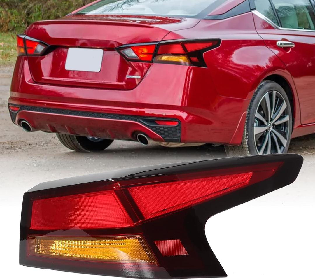 Zhaoyang Tail Light Assembly Compatible with 2019 2020 2021 2022 Nissan Altima Outer Taillight Brake Lamp Replacement with Bulbs (Right Passenger Side)