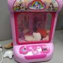 Marlrin Claw Machine for Kids, Mini Vending Machine Girls Unicorn Toys, Candy Grabber Prize Dispenser with Sound & 20 Mini Plush Toys, Electronic Arcade Game Indoor Toy for Home Party Birthday Gifts