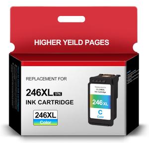CL-246 Color Ink Cartridge Higher Yield Replacement for Canon 246 246XL CL-246 Ink Cartridge for MX490 MX492 MG2522 TS3100 TS3122 TS3300 TS3322 TS3320 TR4500 TR4520 TR4522 MG2500 Printer (1 Pack)