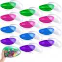 Poen 12 Pcs Large Clear Easter Eggs Plastic Fillable 7.5 Inch Colorful Giant Transparent Jumbo Empty Easter Eggs Containers for Hunt Basket Stuffing Fillers Party Favor