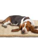 Heeyoo Pet Heating Pad, Adjustable Temperature Dog Cat Heating Pad with Timer, Waterproof Heated Dog Bed with Chew Resistant Cord, Auto Power-Off Indoor Pet Heated Mat for Dogs and Cats, 28" x 16" (Khaki)