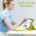 Harvopu Compatible for iPad 11th 10th Generation Case with Keyboard, Folio Cover with Pencil Holder, Multi-Touch Trackpad, 7 Color Backlit, Detachable Keyboard for iPad (A16) 11th/10th Gen (Yellow)