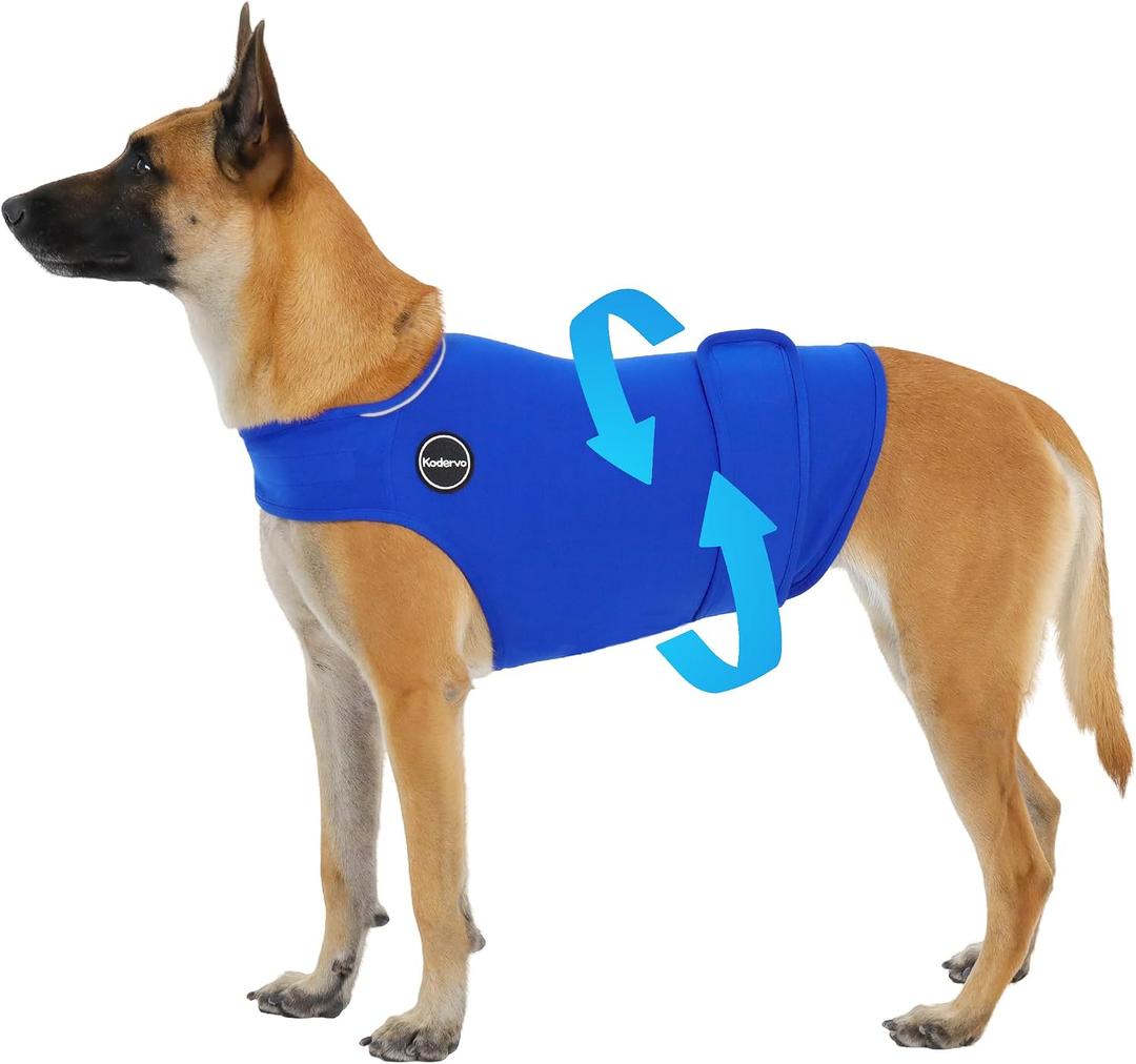 Dog Anxiety Vest, Skin-Friendly Thunder Jacket for Dogs, Dog Calming Shirt for Thunder, Fireworks, Vet Visits and Separation - Keep Pet Calm Without Medicine, Fit for Large Dogs, L