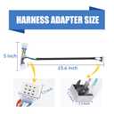 10L0L Golf Cart Harness Adapter-12V Headlight Voltage Reducer Harness for Club Car Precedent (Since 2004) Gas Golf Cart Light Harness, 9 Pin to 12 Pin Converter Harness