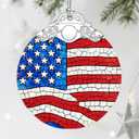 American Flag Ornament, Stained Glass Christmas Decorations, Christmas Ornaments for Tree, Holiday Ornament, Patriotic Themed Gifts, Holiday Party Gifts, Gift Ideas & Xmas Gift