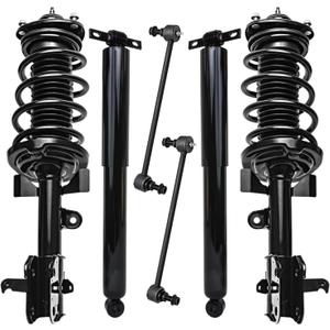 Detroit Axle - FWD Front 6pc Struts Kit for 13-17 Honda Odyssey, Struts with Coil Spring Sway Bars Rear Shock Absorbers 2013 2014 2015 2016 2017 Replacement Suspension