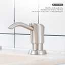 GAGALIFE Built in Counter Soap Dispenser (Brushed Nickel) for Kitchen Sink and Extension Tube Kit, Anti-Leakage Upgrade with 40" Tube No More Top Refill