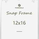 12x16 Poster Frames 1PCS, Plexiglass, Silver Aluminum Snap Frame, Front-loading Frame for Wall