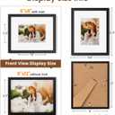 Heimlove 9x12 Picture Frames Set of 3 with Mat to Display 6x8 Picture,Plastic Black Photo Frame for Poster,Diploma,Certificate and Document with Gallery Wall Frame Set