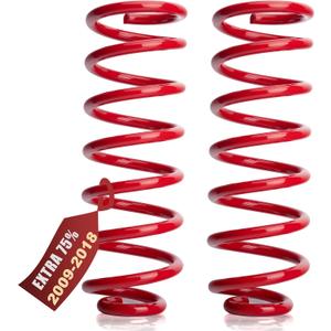 Rear Coil Springs for 2009-2018 Ram 1500, 75% Increased Load Support, Constant Rate Heavy Duty Rear Suspension Springs, Helps Reduce Rear Sag for Towing, Hauling & Bed Load, Pair，RED