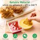 2 x 40 Pack 6 oz Small Snack Pack Containers with Lids, 2025 New 2 Compartment Snack Boxes Small Plastic Portion Control Condiment Container for Dipping Sauce, Travel Snacks, Lunch