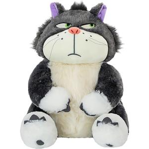 EASELR 12inch Angry Cat Stuffed Animal Toys, Cute Cat Kitten Plush Soft Kawaii Anime Plush Wicked Black Cat Plushies for Kids Birthday Christmas