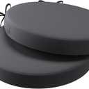 AAAAAcessories Outdoor Seat Cushions for Chairs, Waterproof, Fade-Resistant Patio Furniture Replacement Cushions, 15" x 15" x 2", Set of 2, Dark Gray