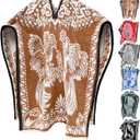 Artisans Bazaar Mexican Poncho Sarape Aztec Men Hombre Mexico Gabanes Mexicanos Western Cowboy Costume Adulto Jorongos (Rooster Brown)