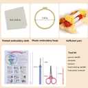 TingHong Punch Needle Embroidery Kit for Beginners Complete DIY Crafts for Adults with Pre-Printed Fabric & Embroidery Hoop Modern Needlepoint Kit for Home Decor (Koala)