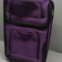 U.S. Traveler Rio Lightweight Softside Rolling Carry-on Suitcase, 2-Wheel Set, Purple, 21"/14"