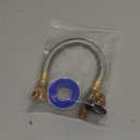 Hromee Extended Tank Drain Assembly Kit with 10 Inch Braided Steel Hose 1/4 Inch Drain Valve and Elbow Fitting for Air Compressor