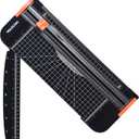 WORKLION Paper Cutter - A4 Paper Craft Cutter with Security Blade for Cut Gift Card, Coupon, Label, Cardstock, Photo, 12 inch Black Office Paper Trimmer