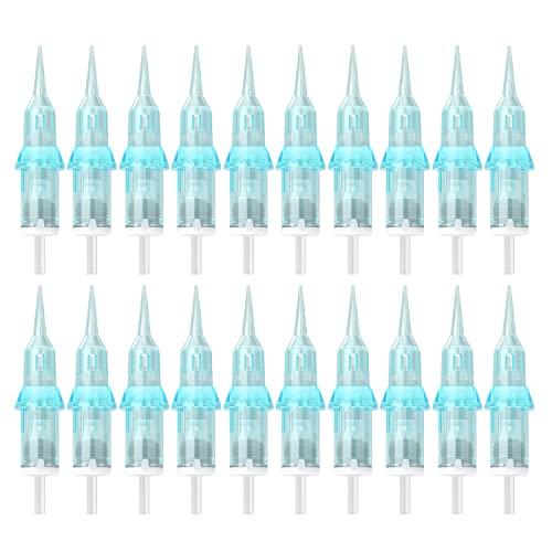 TATELF Tattoo Needles 1RL Tattoo Cartridge Needles 0.25mm 20PCS Round Liner Needle Cartridges for Tattooing Permanent Makeup Hair Scalp Eyebrow Lip with Membrane (0801R-0.25MM)
