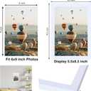 6x9 Picture Frame Set of 6 for Wall Hanging or Tabletop, Wood 6 x 9 Wall Gallery Poster Photo Frames Bulk for 6 by 9 Photo, 6 Pack, White