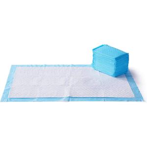 Amazon Basics Heavy Duty Dog and Puppy Pee Pads, Leak-Proof 5-Layer Super Absorbent, Quick-Dry Surface for Potty Training and Housebreaking, Giant Size, 27.5 x 44 Inch, Blue & White, 30-Pack