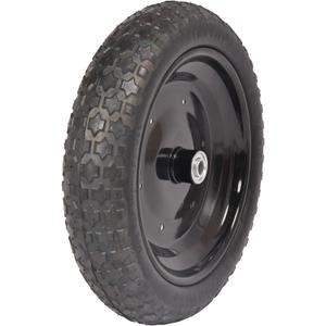 Universal Fit 00265 Flat-Free 14.5" Tire and Wheel Assembly, Centered Hub, Ball Bearings, Adapter Kit Included, Replacement for Wheelbarrows and Carts, Easy Install Assembly Universal Fit 00265 Flat-Free 14.5" Tire and Wheel Assembly, Centered Hub, Ball Bearings, Adapter Kit Included, Replacement for Wheelbarrows and Carts, Easy Install Assembly