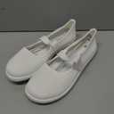 Waluzs Wide Toe Box Flats Shoes Women Knit Ballet Flats Mary Jane Dress Flat Wide Width Walking Shoes Slip-on with Strap, Size 11
