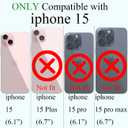 for iPhone 15 Case, Flowers Butterfly Slim Hard PC Frosted Shockproof Drop Protection Cover, Translucent Matte Floral Phone Case for Women Girls 6.1" - Purple