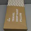 Cushion Lab Travel Deep Sleep Pillow  Compact Memory Foam Neck Pillow for Sleeping, Portable Pillow for Hotels, Camping, Side & Back Sleepers, On-The-Go  Wellness Green