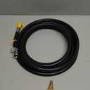 Dunkive 1 Pack 12FT RV Propane Quick Connect Hose Kit with 1/4'' Y Splitter Adapter, Compatible with Gas Grill, Heater, Stove, Dual Appliance Use for Camping, Trailer, Outdoor Cooking