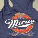 American Flag Crop Tank 4th of July Patriotic Sleeveless Tee Tops , Size Mediu