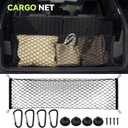 Tongama-Floor Mats for 2025 2026 Chevy Suburban/GMC Yukon XL 7 Seats with Bucket Seat, All Weather TPE Trunk Mat & 3rd Row Backrest Mats & Cargo Net & Door Sill Guards for Suburban Accessories