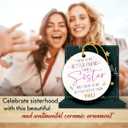 5 x Sister Ornament 2025, Appreciation Gifts for Sisters Bestie Sibling Soulsister, Thoughtful Sister Gifts from Sis Brother, Sisterhood Birthday Decor, Ceramic Ornaments for Christmas Tree