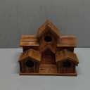 Bird Houses for Outside,Outdoor 5 Hole Bird House Room for 5 Bird Families Bluebird Finch Cardinals Hanging Birdhouse for Garden (Brown - Set of 1)
