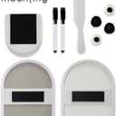 KEYDUACU 10 pcs - Locker Accessories, Locker Decorations Including Mirrors, whiteboards, Magnets and organizing Supplies. Ideal for Back-to-School Essentials and The Office (10 Pcs-Light Gray)