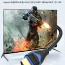 4K Short HDMI Cable 6 inch, HDMI Cord 0.5FT High Speed HDMI to HDMI Cable 2.0(4K@60Hz, 2K@144Hz, 1080P@120Hz, 18Gbps, HDR, 3D, HDCP 2.2, ARC) for HDTV, Switch, PS4/PS5, Xbox, Blu-ray, Monitor
