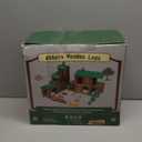 Wondertoys 456Pcs Big Villa Wooden Log Set Real Wood Logs Classic Building Log Ages 3+ Best Retro Building Gift Set Creative Construction Engineering Educational Gifts