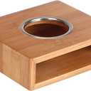 Mumusuki Teapot Warmer Stand, Teapot Heating Base with Air Holes and Stainless Steel Holder, Portable Tea Kettle Warmer Stove for Home Office Teaware Accessories (5.9x5.1x1.8in)