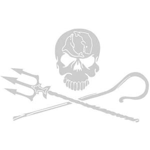 8 x 2 Pcs 4.7 x 5.9 Inch Skull Bone Decal White Skull Bone Decal 3D Sticker for Vehicle/Motorcycle/Boat/Cruisers/Chopper