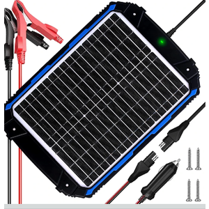 SUNER POWER 20W 12V Solar Battery Trickle Charger & Maintainer PRO, Built-in Intelligent MPPT Controller, Waterproof 12 Volt 20 Watt Solar Panel Charging Kits for Car Marine RV Trailer Boat Automotive